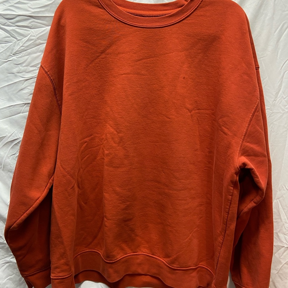 Oversized Orange Crew Neck